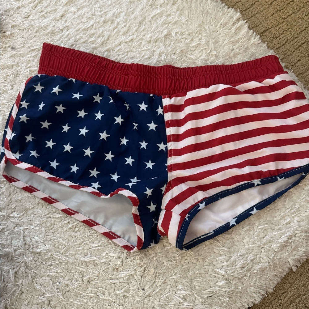 American Flag low rise shorts